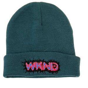 WKND Teal Blue-Green Knit Beanie Fold Over Skateboarding SD